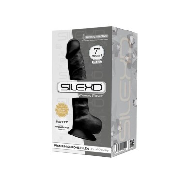 Duże czarne wyżyłowane dildo z przyssawką 17,7 cm