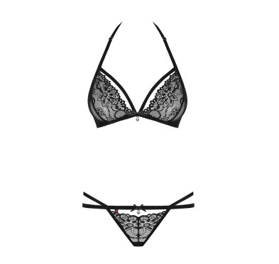 Koronkowy komplet stanik stringi obsessive s/m Koronkowy komplet stanik stringi obsessive s/m