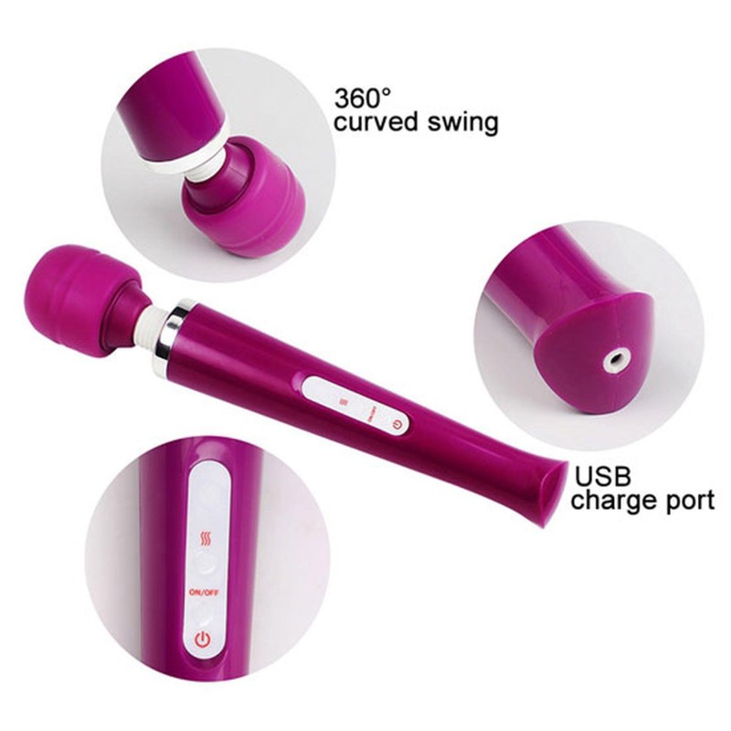 Duży mocny masażer do łechtaczki 10 trybów usb sex Duży mocny masażer do łechtaczki 10 trybów usb sex