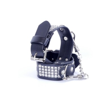 Kajdanki skórzane metalowe ćwieki bondage bdsm sex Kajdanki skórzane metalowe ćwieki bondage bdsm sex