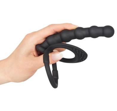 Podwójny pierścień penis jądra sex koraliki analne