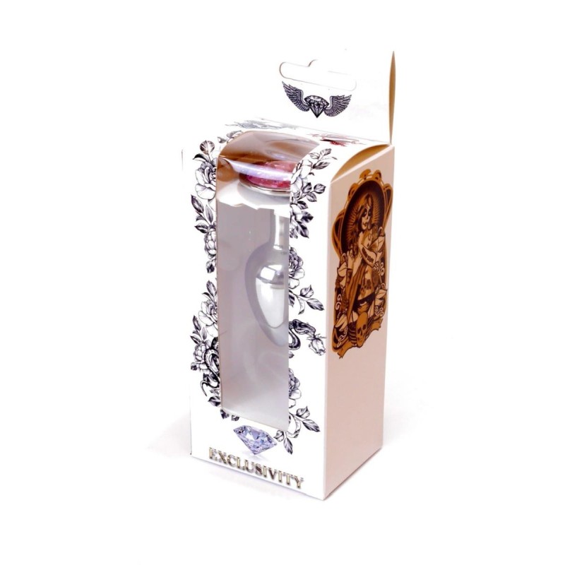 Metalowy korek analny stalowy plug kryształ 7cm Metalowy korek analny stalowy plug kryształ 7cm