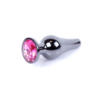 Długi stalowy korek plug analny z kryształem 2,7cm Długi stalowy korek plug analny z kryształem 2,7cm