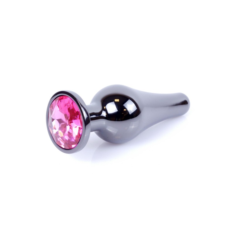 Długi stalowy korek plug analny z kryształem 2,7cm Długi stalowy korek plug analny z kryształem 2,7cm