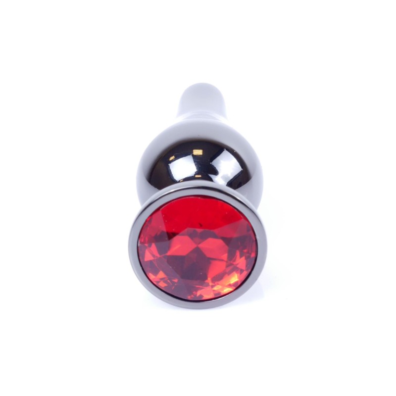 Długi stalowy korek plug analny z kryształem 2,7cm Długi stalowy korek plug analny z kryształem 2,7cm