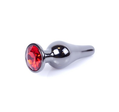 Długi stalowy korek plug analny z kryształem 2,7cm Długi stalowy korek plug analny z kryształem 2,7cm