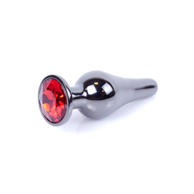 Długi stalowy korek plug analny z kryształem 2,7cm Długi stalowy korek plug analny z kryształem 2,7cm