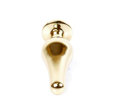 Stalowy korek analny złoty metalowy kryształ 9cm Stalowy korek analny złoty metalowy kryształ 9cm