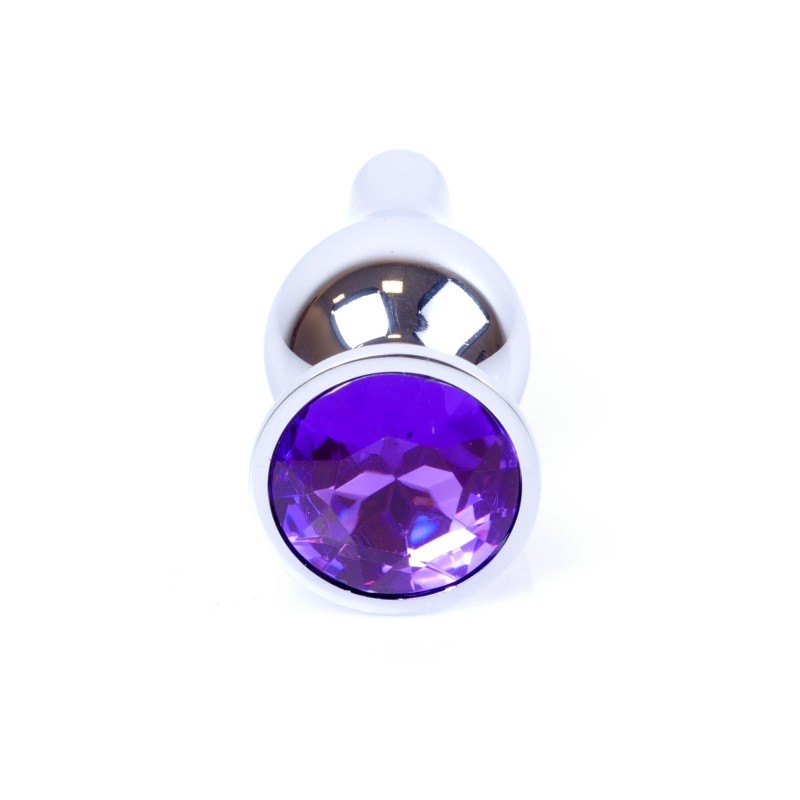 Stalowy korek analny plug do anusa kryształek 9cm Stalowy korek analny plug do anusa kryształek 9cm