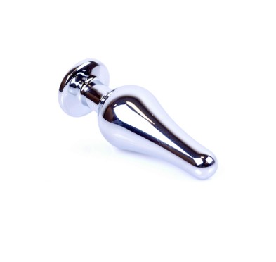 Stalowy korek analny plug do anusa kryształek 9cm Stalowy korek analny plug do anusa kryształek 9cm