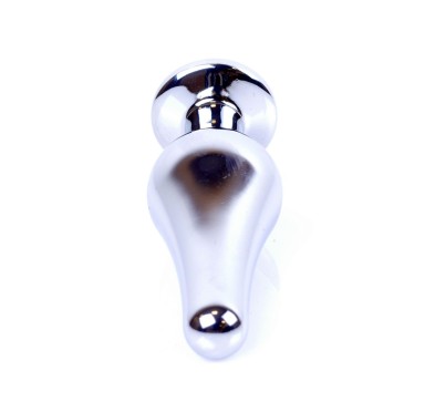 Stalowy korek analny plug do anusa kryształek 9cm Stalowy korek analny plug do anusa kryształek 9cm
