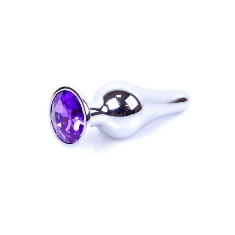 Stalowy korek analny plug do anusa kryształek 9cm Stalowy korek analny plug do anusa kryształek 9cm