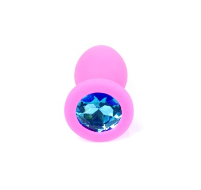 Korek analny z kamieniem plug ozdobny silikon 7cm
