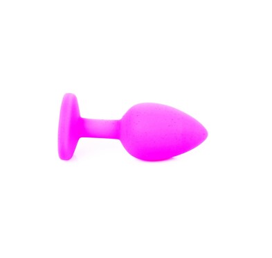 Korek analny z kamieniem plug ozdobny silikon 7cm