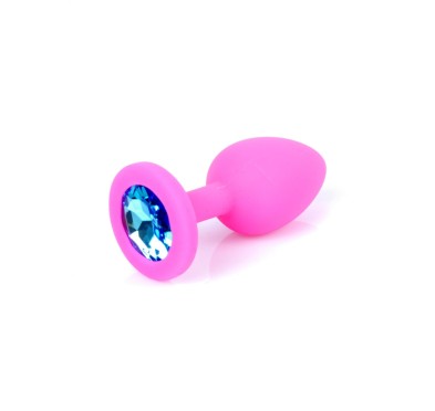 Korek analny z kamieniem plug ozdobny silikon 7cm