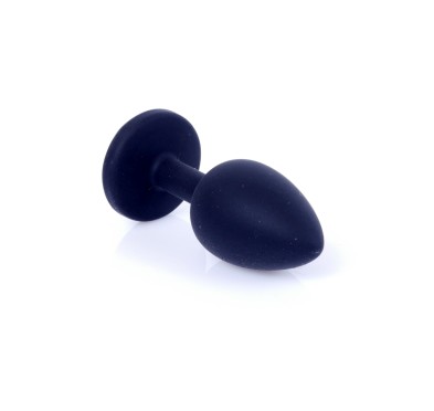 Silikonowy korek analny z kamieniem ozdobnym 7cm