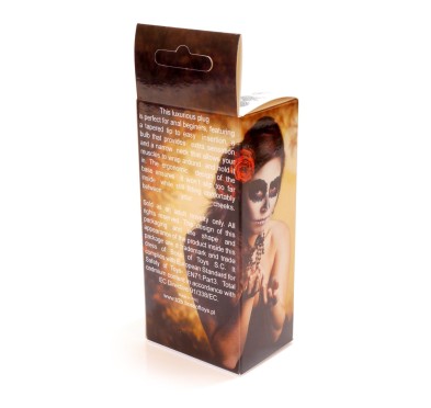 Silikonowy korek analny z kamieniem ozdobnym 7cm