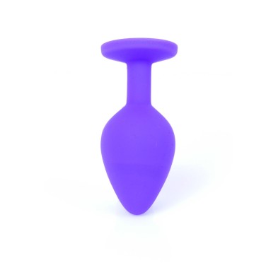 Mały korek analny kryształ ozdobny silikonowy 8cm