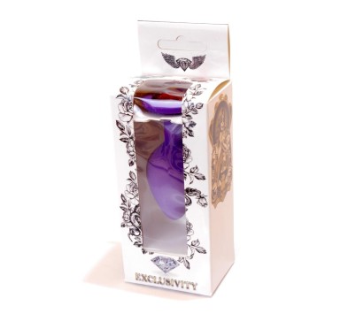 Mały korek analny kryształ ozdobny silikonowy 8cm