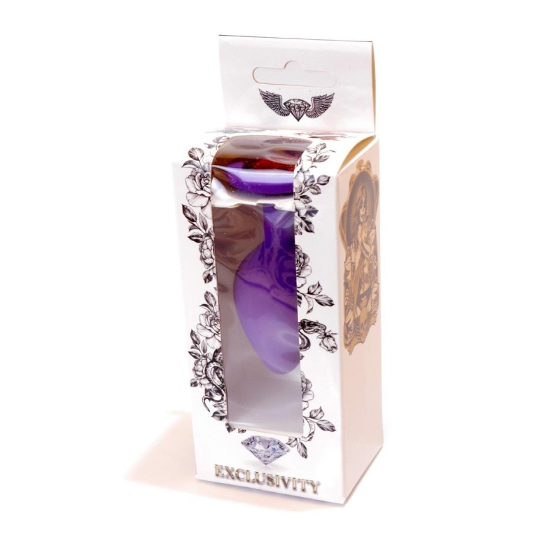 Mały korek analny kryształ ozdobny silikonowy 8cm