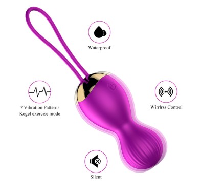 Silikonowe kulki orgazmowe z wibracjami 7 trybów