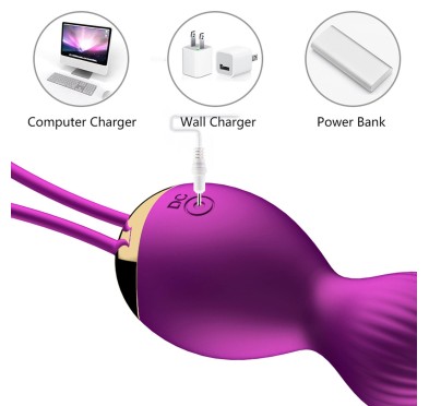 Silikonowe kulki orgazmowe z wibracjami 7 trybów