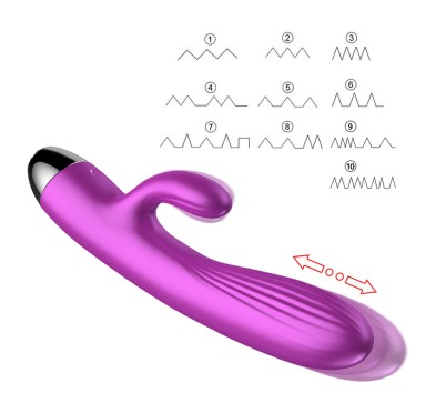 Pulsujący wibrujący wibrator z masażerem 20cm 7try Pulsujący wibrujący wibrator z masażerem 20cm 7try