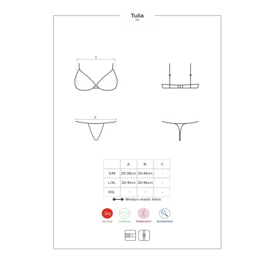 Zmysłowy sex komplet stanik figi obsessive l/xl Zmysłowy sex komplet stanik figi obsessive l/xl