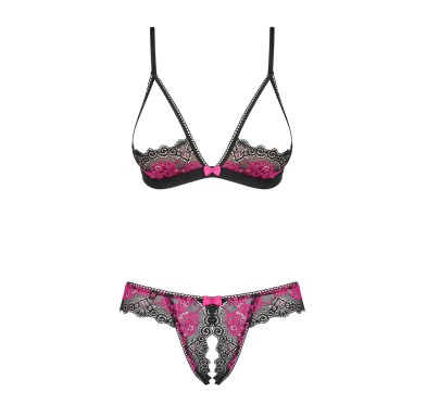 Wycięte stringi stanik sex komplet obsessive l/xl