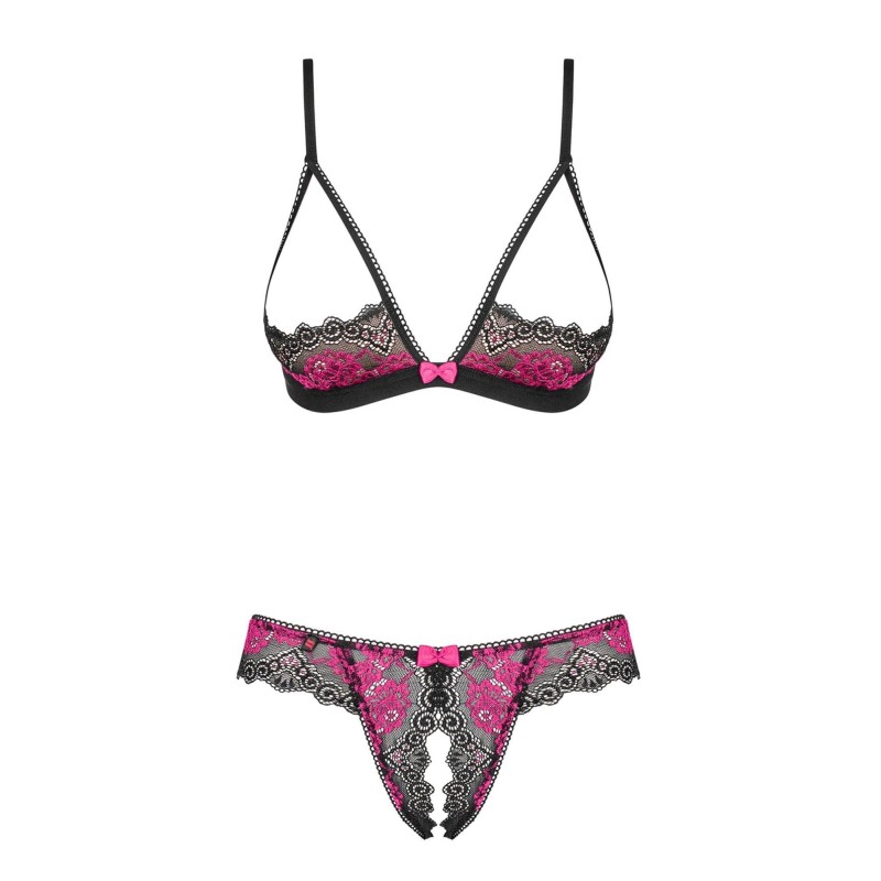 Wycięte stringi stanik sex komplet obsessive l/xl