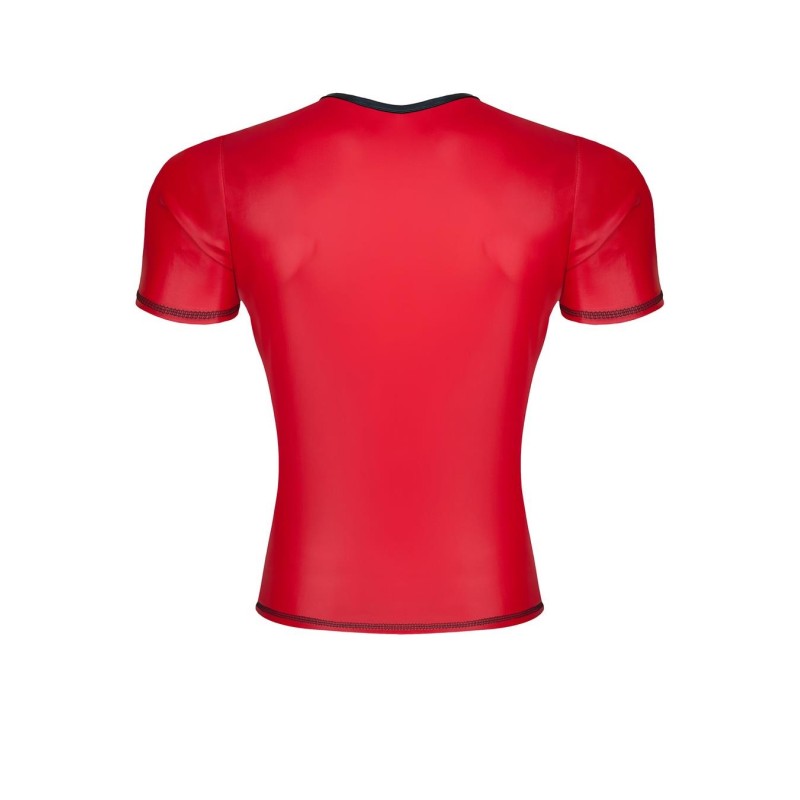 Męski t-shirt z wetlooka w serek s