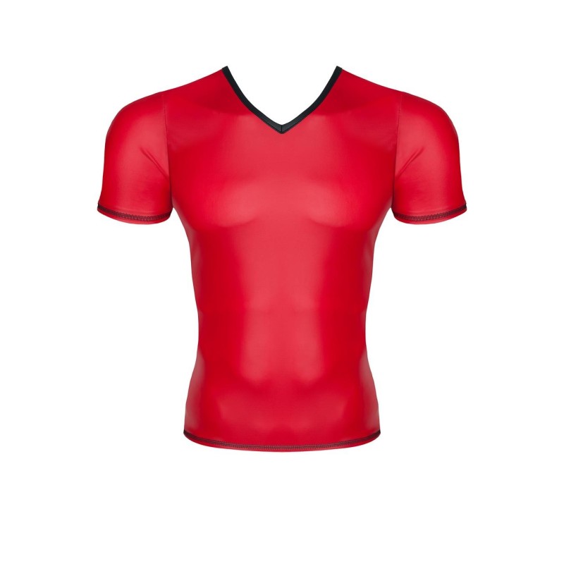 Męski t-shirt z wetlooka w serek xxl