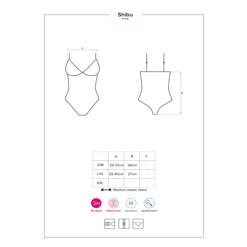 Erotyczne body rozcięte krocze sex obsessive l/xl Erotyczne body rozcięte krocze sex obsessive l/xl