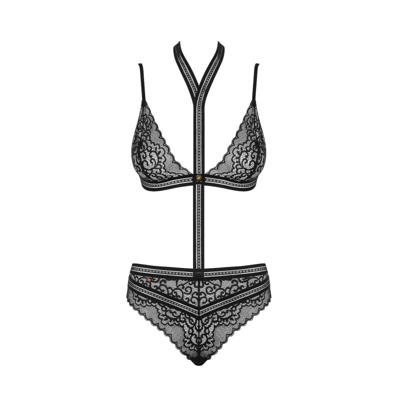 Komplet obroża biustonosz figi sex obsessive l/xl Komplet obroża biustonosz figi sex obsessive l/xl