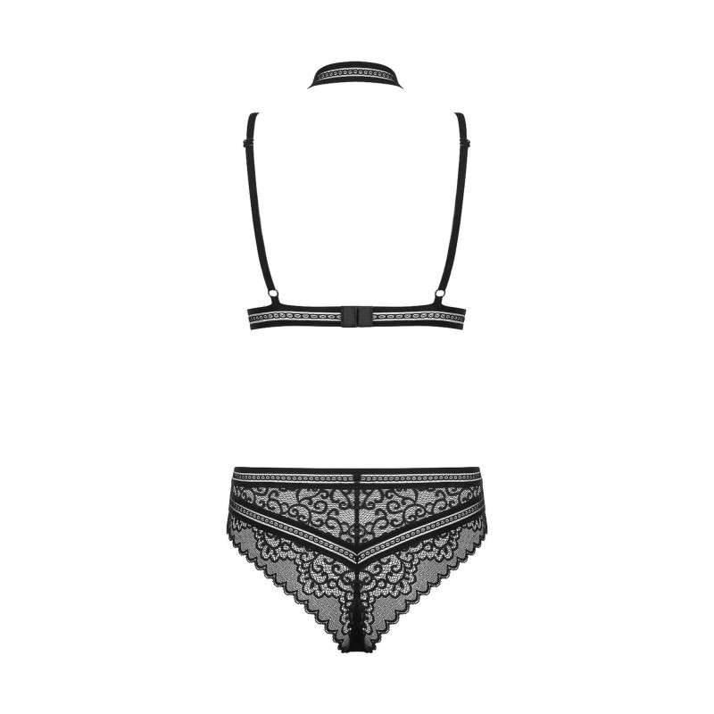 Komplet obroża biustonosz figi sex obsessive l/xl Komplet obroża biustonosz figi sex obsessive l/xl