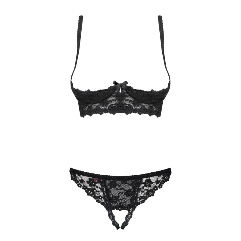 Wycięte stringi stanik sex komplet obsessive l/xl Wycięte stringi stanik sex komplet obsessive l/xl