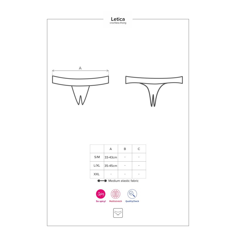 Wycięte erotyczne stringi otwarte obsessive l/xl Wycięte erotyczne stringi otwarte obsessive l/xl