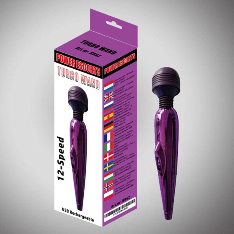Turbo wand purple  wand massager 18 cm 12 speed Turbo wand purple  wand massager 18 cm 12 speed