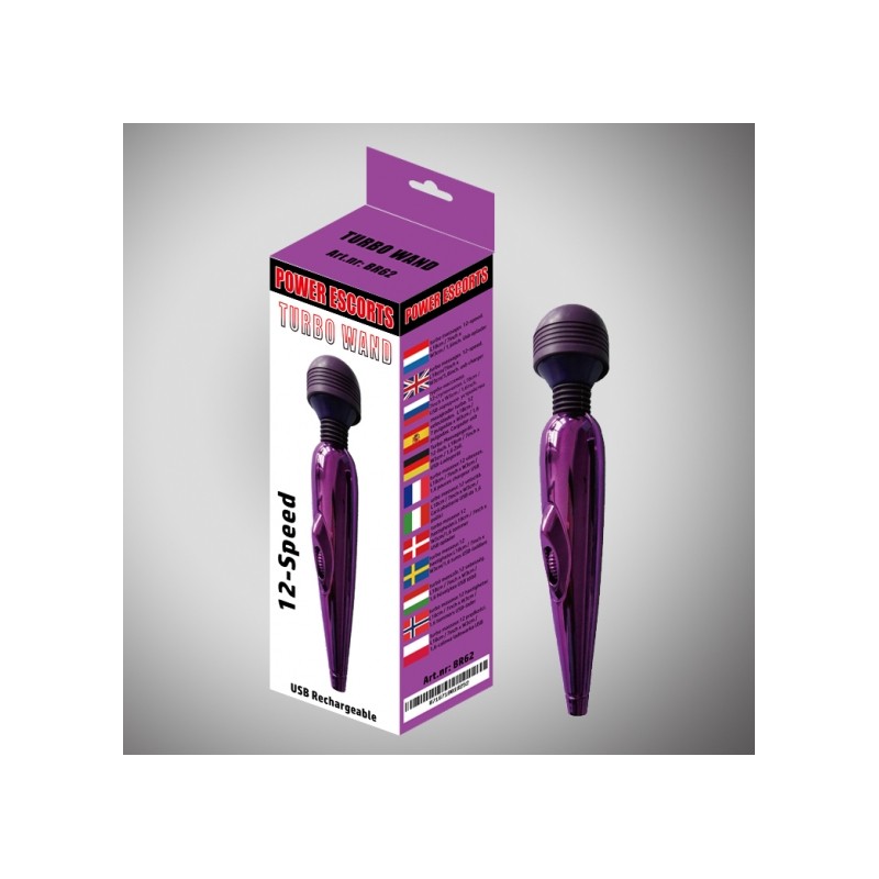 Turbo wand purple  wand massager 18 cm 12 speed Turbo wand purple  wand massager 18 cm 12 speed