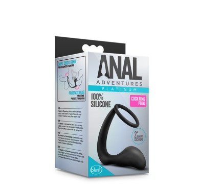 Korek analny zatyczka z pierścieniem czarny plug Korek analny zatyczka z pierścieniem czarny plug