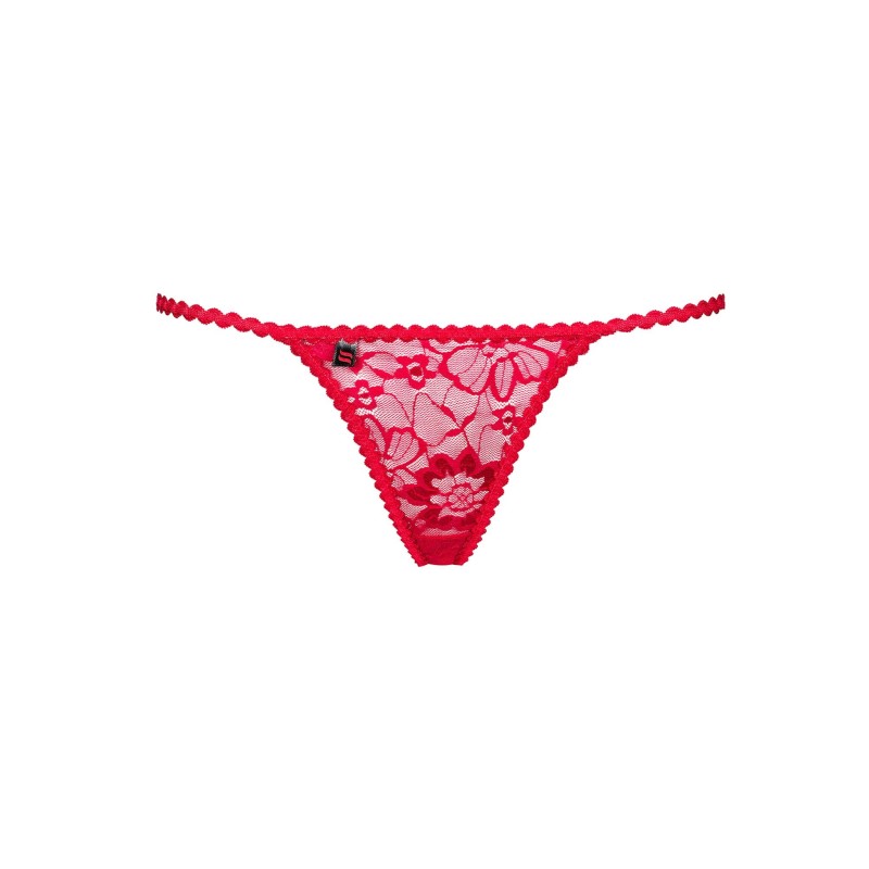 Stringi koronkowe czerwone erotyczne obsessive lxl Stringi koronkowe czerwone erotyczne obsessive lxl