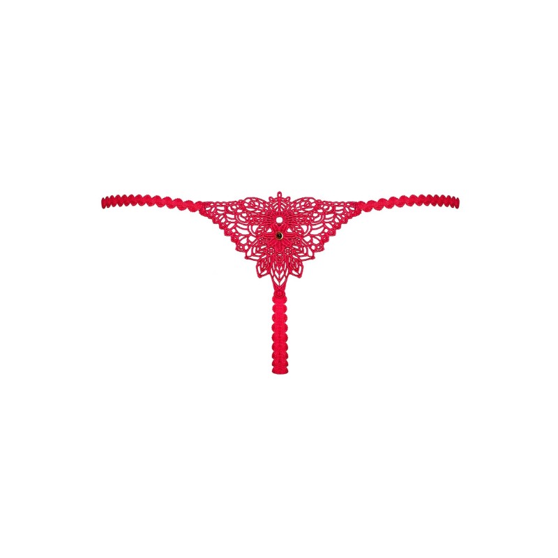 Stringi koronkowe czerwone erotyczne obsessive lxl Stringi koronkowe czerwone erotyczne obsessive lxl
