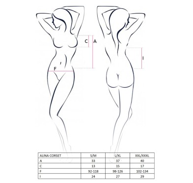 Bielizna-ALINA CORSET black L/XL - Casmir