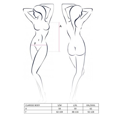 Bielizna-CLARISSE BODY black L/XL - Casmir