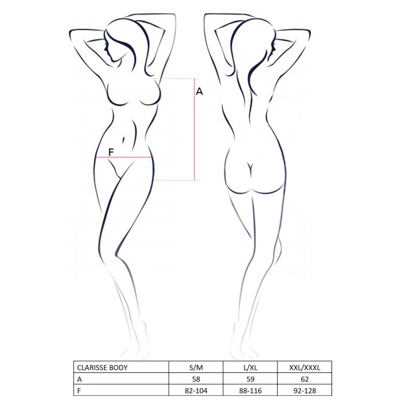 Bielizna-CLARISSE BODY black S/M - Casmir