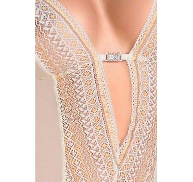 Bielizna-CLARISSE CORSET cream S/M - Casmir