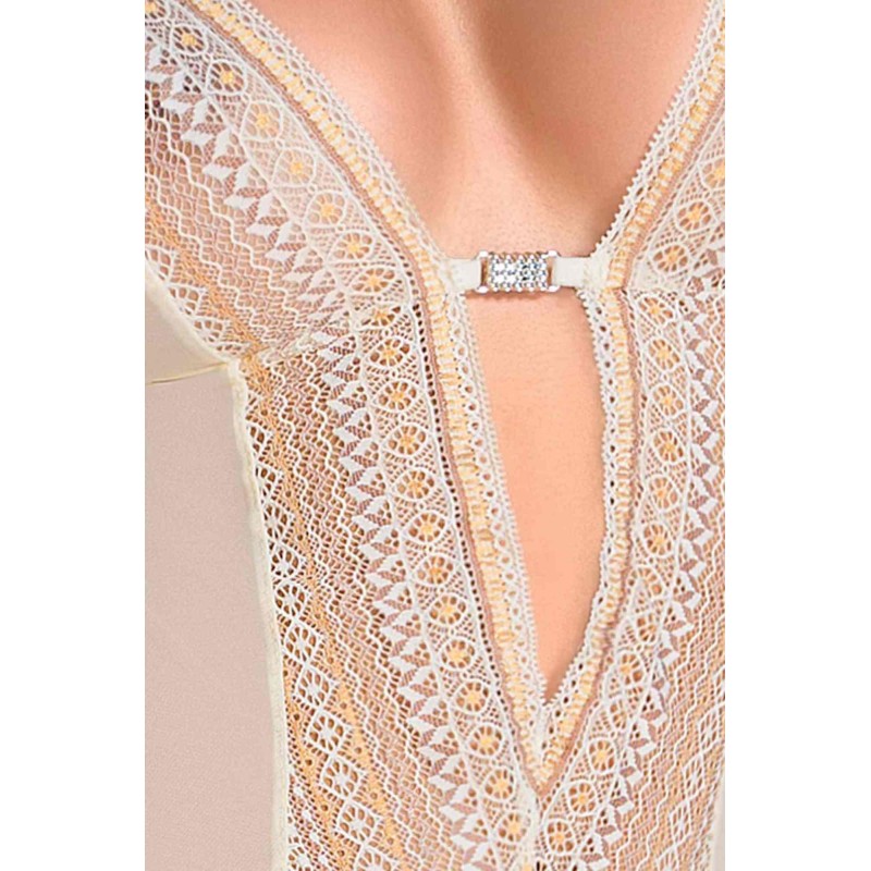 Bielizna-CLARISSE CORSET cream S/M - Casmir