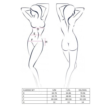 Bielizna-CLARISSE SET WITH OPEN BRA black L/XL - Casmir