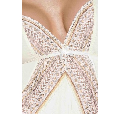 Bielizna-CONNIE CHEMISE cream L/XL - Casmir