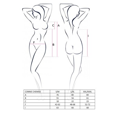 Bielizna-CONNIE CHEMISE cream L/XL - Casmir